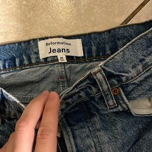 Straight leg reformation jeans